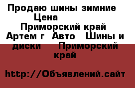 Продаю шины зимние › Цена ­ 10 000 - Приморский край, Артем г. Авто » Шины и диски   . Приморский край